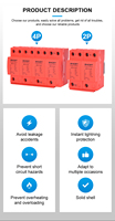 Dispositif de protection contre les surtensions AC SPD, protection contre les surtensions, dispositif de protection, 275v spd AC 385v 420v T1 Type 1 15ka 20ka 50ka 60ka 80ka 100ka 2p 4p AC SPD