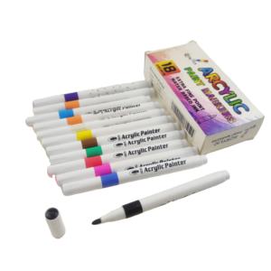 Ensemble de marqueurs à pointe feutre personnalisés avec logo OEM, encre liquide à base d'eau, pour peinture et dessin DIY, marqueurs à peinture acrylique - Product Image 1