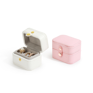 WEIMEI Estuche de Viaje Personalizado para Joyas, Caja de Joyería de Cuero y Terciopelo, Organizador de Almacenamiento para Anillos y Pendientes - Product Image 6