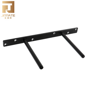 Jinnate Solid Double T Invisible <b>Shelf</b> Support Iron Black Powder Coated <b>For</b> Partition Modern Simple Style - Product Image 1