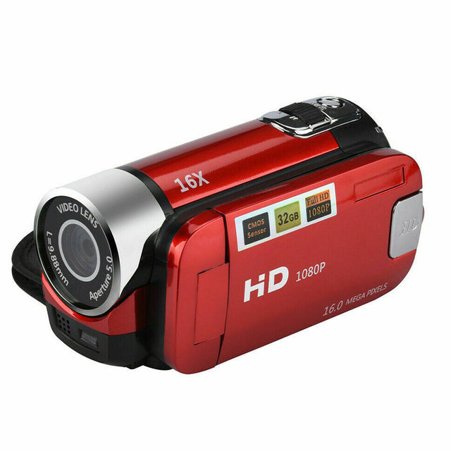 D90 2.7 Inch 1080P HD Digital Video Camera TFT LCD 24MP 16x Zoom DV AV Night Vision Camcorder with MicroSD Media Storage