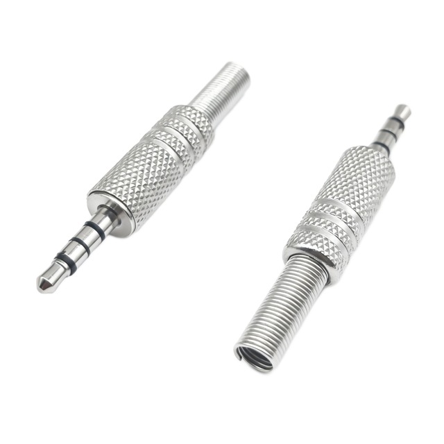 Direct Factory 3.5 Four-pin Audio Metal Cap Plug, 3.5 Four-Core Soldering Head