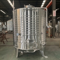 Cuve de fermentation de vin en acier inoxydable SUS304/SUS316 10HL 15HL 20HL avec contrôle PLC pour cave à vin
