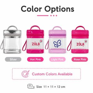 OEM ODM Clear PVC Cosmetic Organizer <b>Bag</b> with Top Handle Wrist Strap Custom Printed Square Pouch for Travel and Gifts - Product Image 1