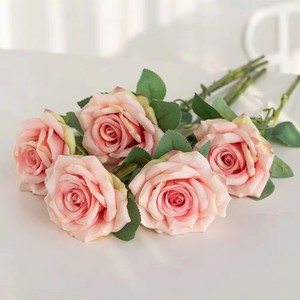 Rosas Artificiales Realistas, Ramo de Rosas de Seda Rosa, Flores Artificiales para Bodas, Decoración del Hogar, Centro de Mesa, Accesorios de Fotografía - Product Image 5