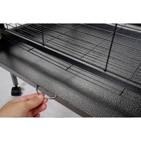 Cage à oiseaux en fer forgé de taille moyenne, pliable, en acrylique, écologique, avec support suspendu, accessoires pour éleveurs d'oiseaux, boîte pour animaux de mariage