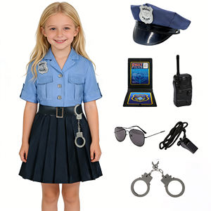 Nouvelle conception de costume de cosplay de policier pour enfants, déguisement de fête pour filles, uniformes de police pour carnaval, costumes pour la Journée <span class=keywords><strong>des</strong></span> carrières - Product Image 4
