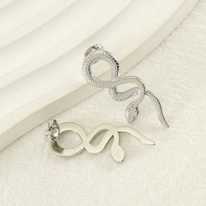 1 Par de Pendientes de Acero Inoxidable Estilo Punk con Forma de Animal, Pendientes de Serpiente para Mujer, Joyería para Oreja - Product Image 4