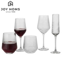 Verres à cocktail côtelés, design triple cannelure, logo personnalisé haut de gamme, verre à boire en cristal de luxe pour fêtes à domicile, gobelet de mariage, coupe à vin