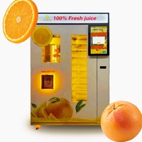 Citrusvruchtensap-automaat met aangepaste kleur en vorm, automatische reinigingsfunctie, touchscreen (21,6 inch), compressor koeling, meerdere functies