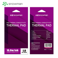 SNOWMAN Offre Spéciale – Plaque Thermique en Silicone Conducteur Violet 85x45mm Épaisseurs 0.5/1/1.5/2/3/5mm Auto-Adhésive pour CPU/GPU/PC