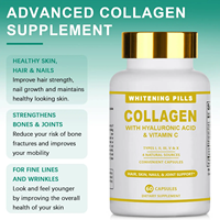 Gélules de Collagène Végétal Congelé à la Vitamine C, Marque Privée OEM, 60 Capsules, Anti-Âge, Éclaircissant pour la Peau, Complément de Beauté pour Adultes