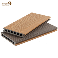 Planche de terrasse composite bicolore brossée moderne, emboîtable, écologique, étanche, pour extérieur, entrepôt, balcon