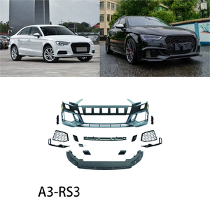 Conjunto de Parachoques para Audi A3 2017-2019, Actualizado con Características RS3, Rejilla Delantera con Listones y Bocinas Integradas en la Rejilla Lateral - Product Image 6