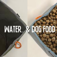 Gamelles de voyage pour chien, lot de 2, 60 oz, pliables, portables, pour la nourriture et l'eau, idéales pour les promenades