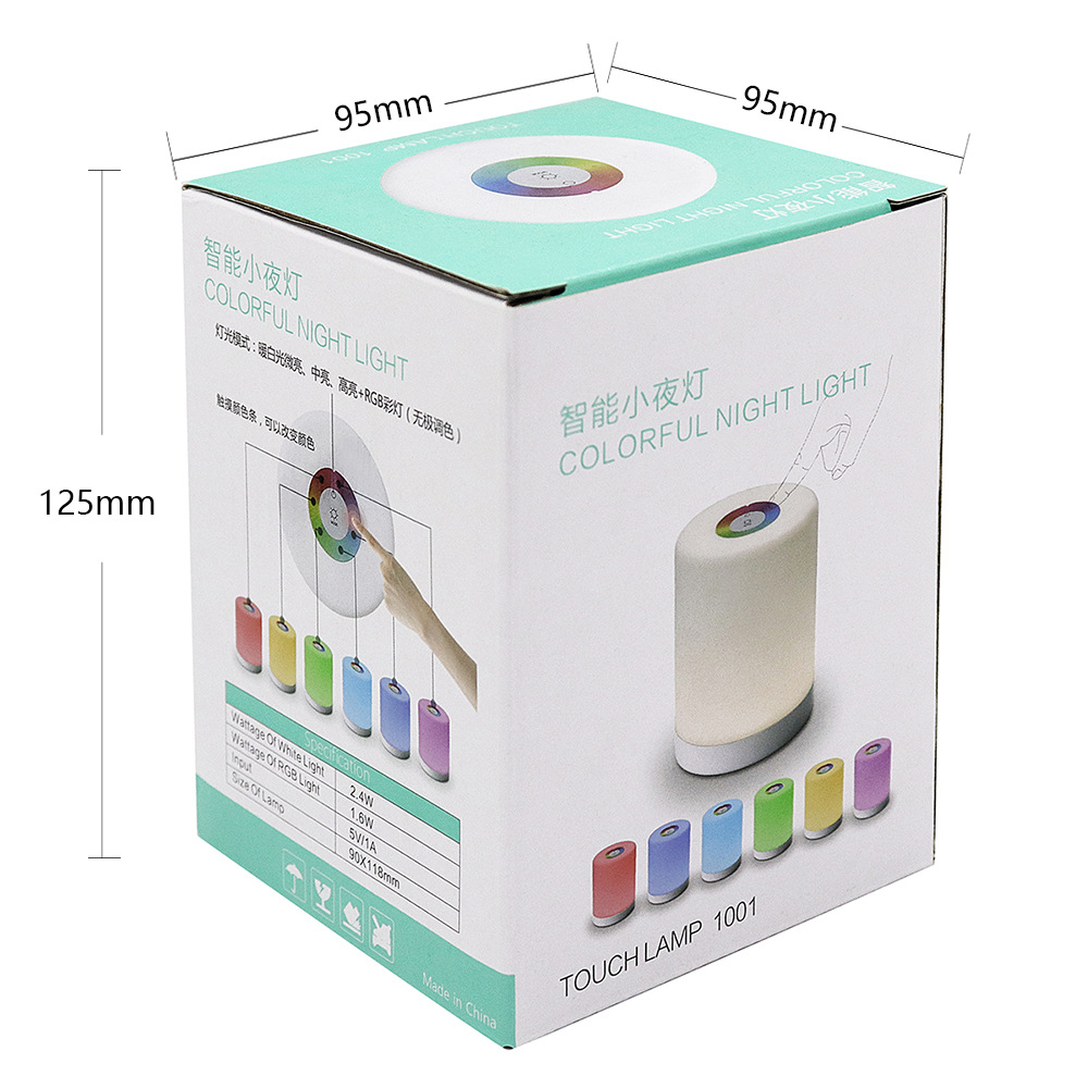 Rechargeable Smart LED Touch Control Night Light Induction Dimmer Intelligent Bedside Portable Lamp Dimmable RGB Color Change