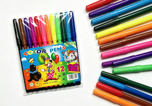Factory Wholesale Cheap Price <b>12</b> Colors Marker Student Colour Drawing Art Gift Set Coloring Paint Marker Pens - Product Image 5