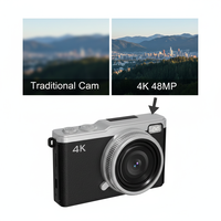 Approvisionnement direct d'usine, logo OEM personnalisé, écran de 2,8 pouces, mise au point automatique, enregistrement vidéo 48MP 4K, appareil photo numérique bon marché en gros