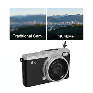 Suministro <span class=keywords><strong>Directo</strong></span> de Fábrica, Cámara Digital Económica al por Mayor con Logotipo Personalizado OEM, Pantalla de 2.8 Pulgadas, Enfoque Automático, Grabación de Video 4K de 48MP - Product Image 1