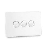 Interrupteurs muraux 3 gangs 2 voies certifiés SAA, norme australienne, 10A 250V, prises doubles et multiprises PC