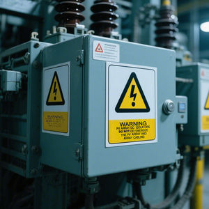 Étiquettes de gravure thermique Traffolyte de rétrécissement de valve d'avertissement de fil industriel étiquettes de panneau de signe d'ABS électrique étiquettes auto-adhésives de Traffolyte de PVC - Product Image 4