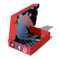 Boîte en carton ondulé personnalisée avec logo, emballage pliable pour bijoux, cosmétiques, impression, boîte cadeau en papier pour l'expédition
