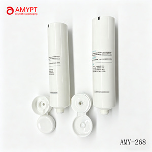 Tubo de Plástico PE Blanco Brillante de 35 mm con Tapa Abatible en Forma de Arco para Envases de Limpiador Facial - Product Image 4