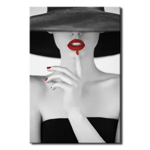 Morden Woman Graffiti Art Posters And Prints Abstract Fashion Girl Canvas Paintings On The Wall Art Pictures Wall Decor