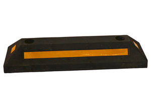 ガレージ車両駐車車タイヤストッパーゴムプラスチック片面ホイールストッパー - Product Image 4