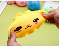 Balle rebondissante lumineuse en forme de lapin aux longues oreilles, jouet anti-stress clignotant, vente en gros pour marchés nocturnes, jouets lumineux