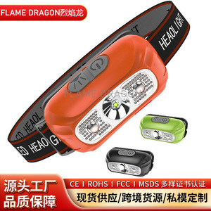 Lampe frontale LED rechargeable 2000mAh, charge USB, lumière puissante, camping en plein air, randonnée - Product Image 3