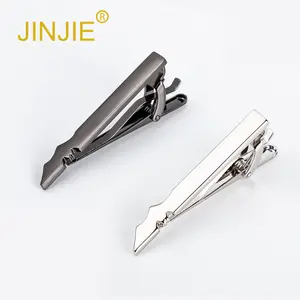 Jinjie thời trang cá tính bạc đen kim loại trống thiết kế tie clip cho nam giới của Tie