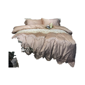 ชุดเครื่องนอนแอนนา คาริน่า ครีม อิซาเบลลา ดีไซน์หรูหรา ผ้าคลุมเตียงคู่ ลายลูกไม้ ผ้าปูที่นอนแบบเรียบ สไตล์ยุโรปอเมริกัน - Product Image 4