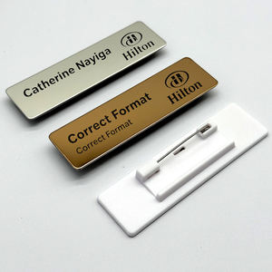 Placa de Identificación de Metal en Blanco de Acero Inoxidable de Alta Calidad para Sublimación, Placa de Identificación Magnética Personalizada con Grabado para la Identificación de Empleados de la Empresa - Product Image 3