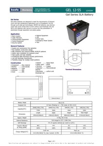 密閉型充電式ディープサイクル鉛蓄電池 ジェルバッテリー <span class=keywords><strong>12V</strong></span> 55AH ソーラーUPS電動工具用 長寿命 - Product Image 6