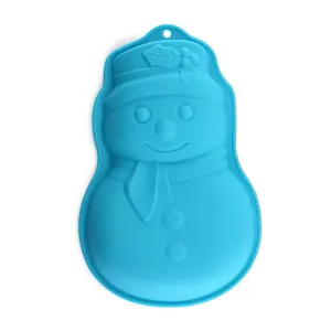 3D Vui Tuyết Người Đàn Ông Định Hình Silicone Pan Giáng Sinh Chủ Đề Bánh Khuôn Gummy Snowman Khuôn Như Bakeware Đồ Dùng Baking Công Cụ