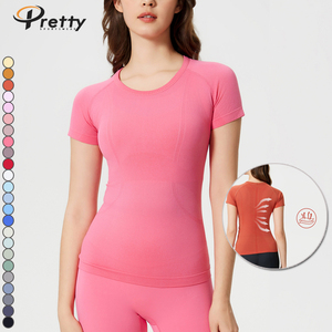 <span class=keywords><strong>T</strong></span>-<span class=keywords><strong>shirt</strong></span> <span class=keywords><strong>femme</strong></span> Super respirant sans couture Fitness chemises <span class=keywords><strong>T</strong></span>-<span class=keywords><strong>shirt</strong></span> basique <span class=keywords><strong>femme</strong></span> pour <span class=keywords><strong>femme</strong></span> Slim Fit col rond Sport <span class=keywords><strong>T</strong></span>-<span class=keywords><strong>shirt</strong></span> Gym Top - Product Image 1