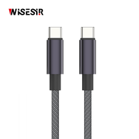 Kabel Pengisian Cepat WISESIR PD Tipe-C 1m 3A Logam Paduan Aluminium untuk Penggunaan IOS Komputer Kamera Tersedia di Stok