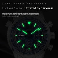 Montre pour homme tendance de marque, bracelet en acier inoxydable 41 mm, chronographe à quartz, multifonctionnelle, étanche, lumineuse