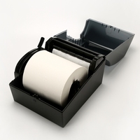Distributeur de papier essuie-tout manuel mural moderne en plastique ABS noir à levier pour salle de bain, toilettes et cuisine