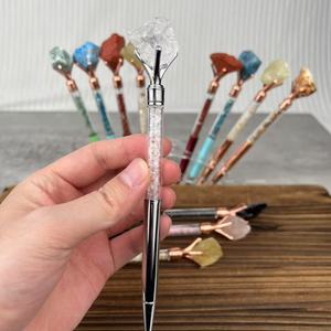 Penjualan laris pena CIP kristal pena kuarsa batu mentah bahan berbeda pena untuk hadiah penyembuhan - Product Image 3
