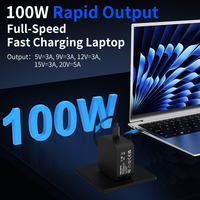 Chargeur mural rapide mini GaN 100W PD USB-C avec prise EU US UK AU, adaptateur de voyage à port unique pour Apple iPhone iPad Android ordinateur portable