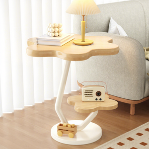 Table basse <span class=keywords><strong>en</strong></span> bois style crème, design traditionnel, meubles de salon, petite table compacte - Product Image 4