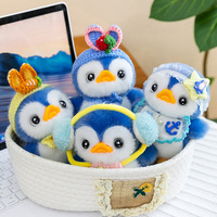 Peluche de pingüino adorable y famoso en internet, colgante transformable, muñeco de peluche, amuleto para bolso, llavero, figura de muñeco de trapo, unisex, 14 años