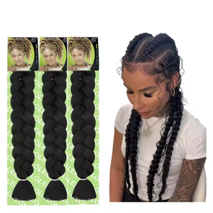 Extensions de tresses torsadées en fibre haute température non inflammable, 41 pouces, 165g, poids personnalisable, trame simple - Product Image 1