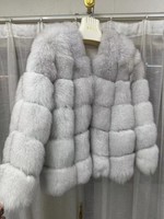 Nouvelle Veste Manteau Hiver 2026 en Fourrure de Renard Luxe Chaud Marron Véritable Grande Taille pour Femme