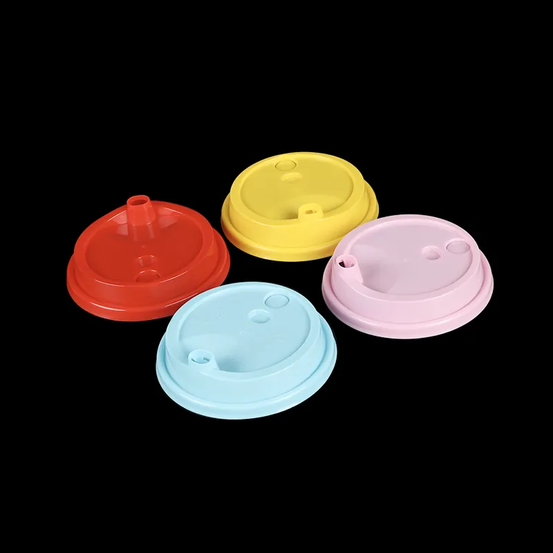Plastic Coffee Lid Custom Color 90mm Caliber Coffee Cup Lids Disposable Leak-proof Cover Pp Injection Plastic Bubble Tea Cup Lid