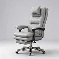 Chaise de bureau ergonomique classique pivotante avec base réglable en hauteur, cadre métallique, dossier ouvert - Pour usage domestique/bureau