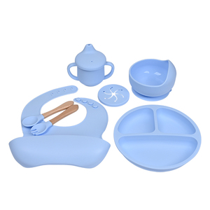 Ensemble d'alimentation pour bébé en <span class=keywords><strong>silicone</strong></span> certifié CE CPC, sans BPA, non toxique, avec tasse à bec verseur, pour l'autonomie alimentaire, vaisselle pour enfants - Product Image 5