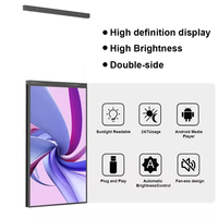 Reproductor de Publicidad Ultrafino de 49 Pulgadas con Sistema Android, Pantalla LCD de Alto Brillo, Pantalla Digital para Escaparates de Tiendas